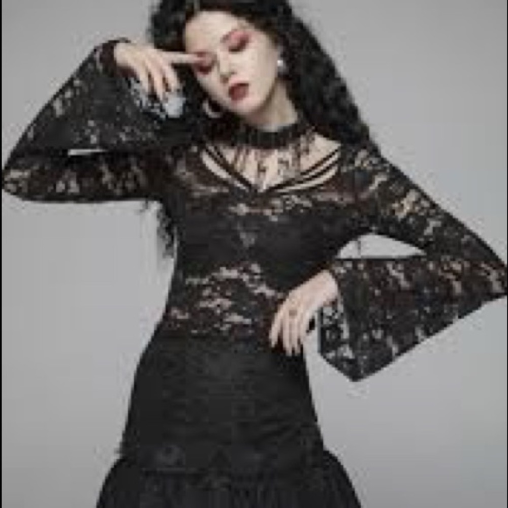 Punk Rave XS all lace long sleeve top